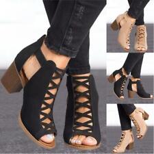 WOMENS LADIES LOW WEDGE HEEL