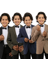 Boys Textured Tweed Blazer – Formal Smart Casual Jacket for Special Occasions