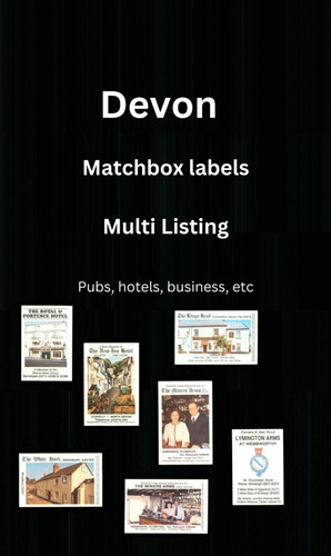 Matchbox label devon - label, inn