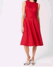 Hobbs Dress sz 8 Red Midi