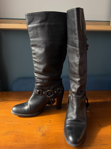 Zara ladies black - faux, leather