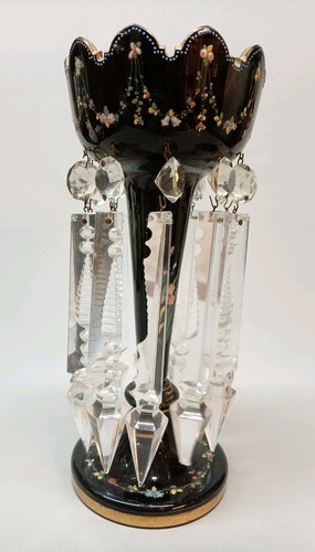 Antique crystal bohemian black - crystal,