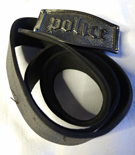 Police men black leather - police,