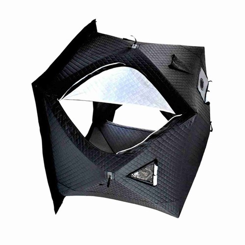 Black portable ice fishing - black,