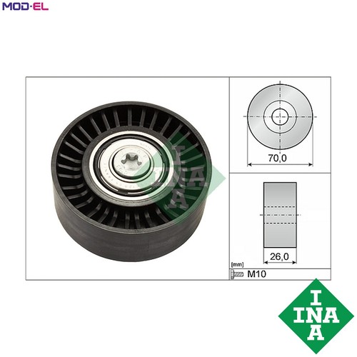 Deflectionguide pulley vribbed - deflectionguide,