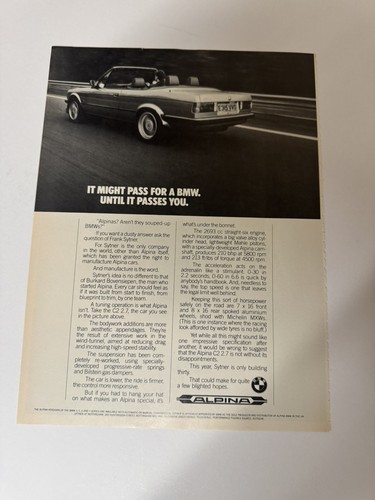 Original vintage alpina - original, bmw