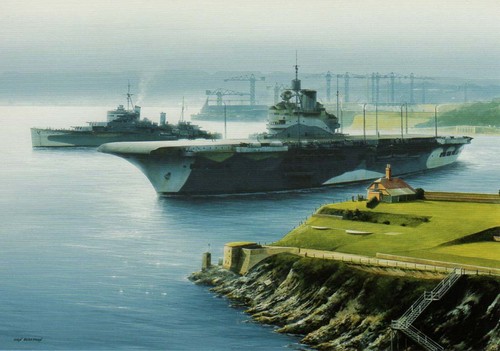 Hms illustrious and - (b55),