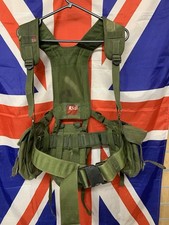 British Army Olive Green Webbing Set inc 3 Pouches (2 Double Ammo and 1 Utility)