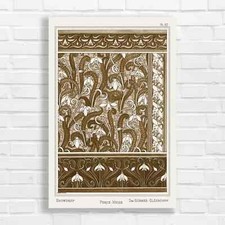 Vintage Floral Snowdrop Sepia Canvas Print Large Picture Wall Art