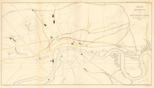 Proposals for Charing Cross/Clerkenwell/Theobolds Road Shaftesbury Av 1855 map