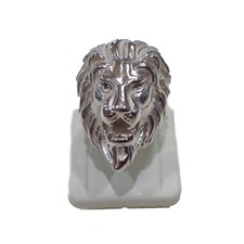 Lion Head Ring In 925 Silver