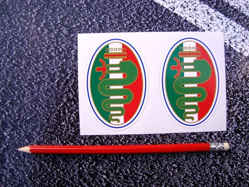 Alfa romeo style stickers 80mm - romeo,