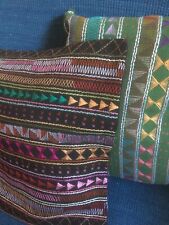 Hill Tribe Cushion Cover 40cm Fair Trade Thailand Colourful Cottage Core Boho