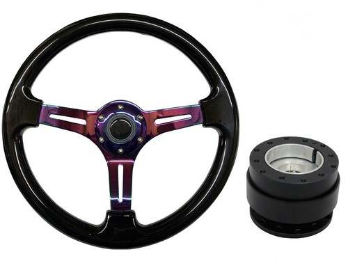 Black neo chrome steering - black, ts