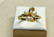 Gorgeous Vintage Art Deco 14ct Gold Filled Real Pear Ring Large Size Z+1 5g