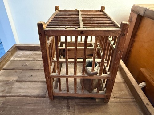 Vintage wood coal miner's
