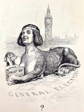 Political cartoon General Election Ballot box - Punch London Charvari 1922