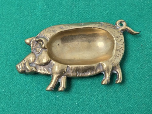 Vintage solid brass wild boar - solid,