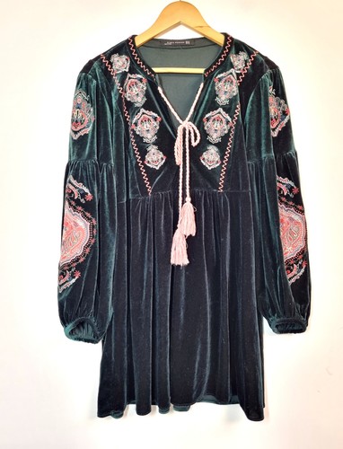 Zara velvet dress size dark - xl,