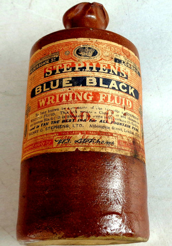 Antique stephens ink bottle - antique,
