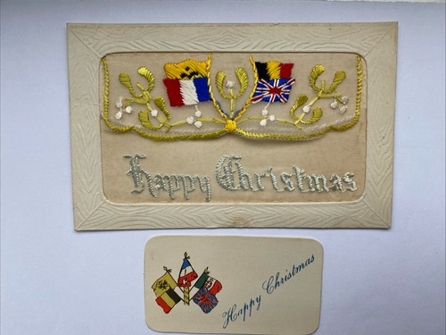 Ww1 silk postcard insert - postcard,