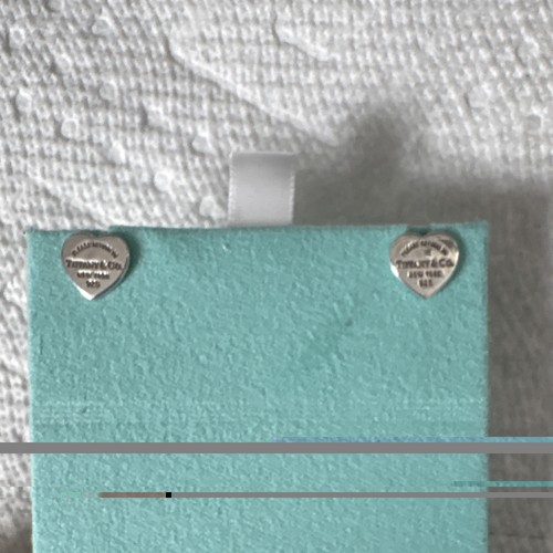 Tiffany heart tag stud - co,