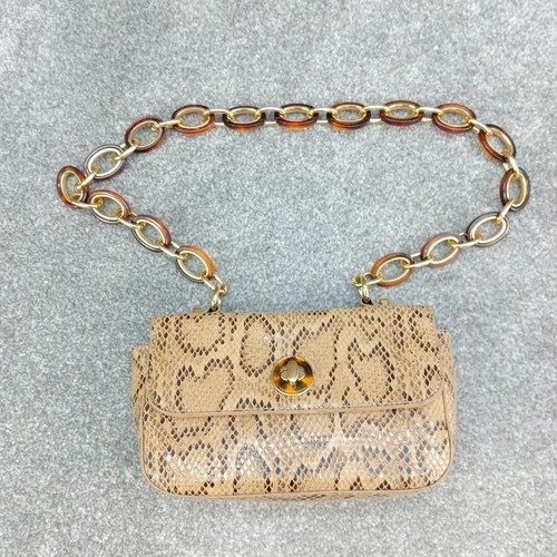 Topshop tan snake handbag - tan,