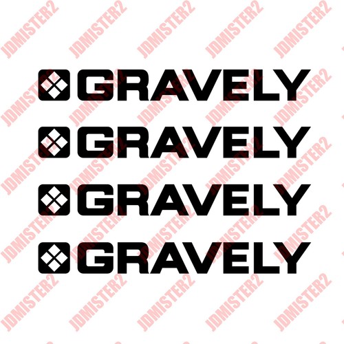 Gravely lawn mower decals - gravely,