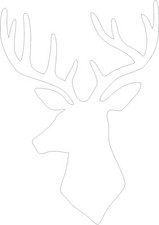 DEER STAG HEAD VINYL DECAL