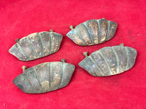Victorian wood drawer pulls - wood,