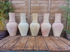 Rustic Hand Made Mediterranean Terracotta Greek Amphora Olive Jar Jug Vase Pot