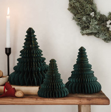 Stunning Christmas Tree Honeycomb Decorations, Three Sizes, Paper Honeycomb
