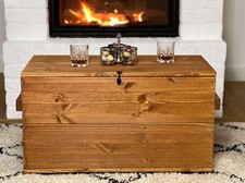 Chest coffee table wood solid