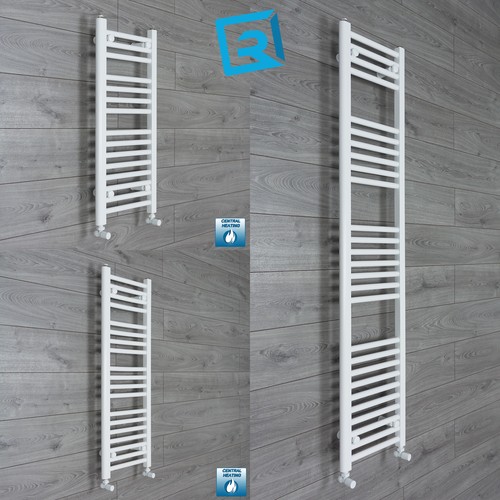 White heated towel rail - white,