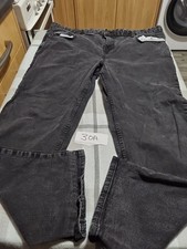 Tu Black Denim Jeans  44 Waist Reg Leg Zip Fly