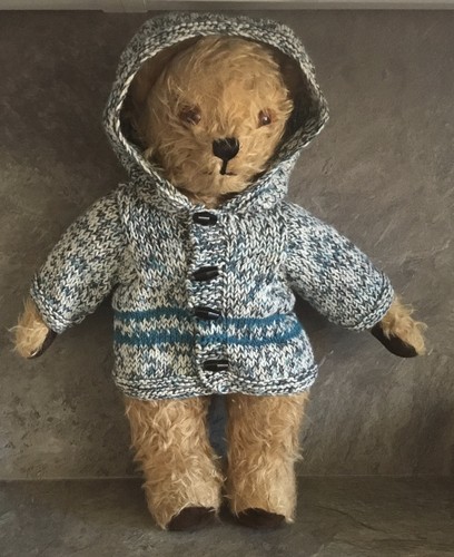 Hand knitted teddy - knitted,