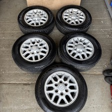 5 X NISSAN ELGRAND 15” ALLOY WHEELS TYRES 215/65/15 6J ET35 6x139.7 CB 100.1mm