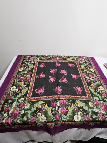 Floral afghan scarf - floral,