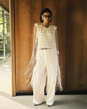 River Island Womens Silver Chiffon Basic Jacket Size S