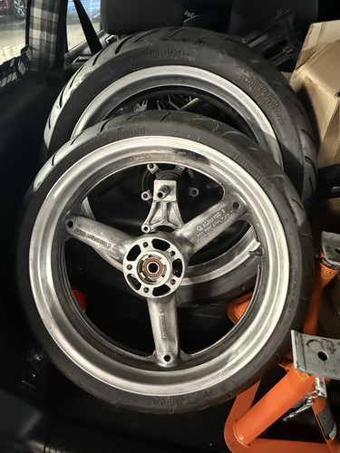 Pair motorcycle tyres and - tyres,