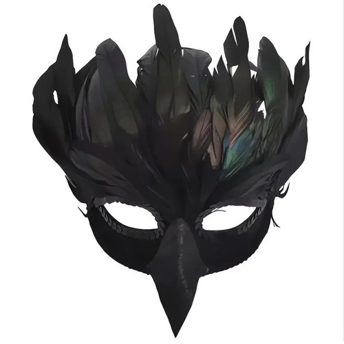 Black feather raven - black,