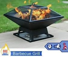 Square Fire Pit BBQ Grill