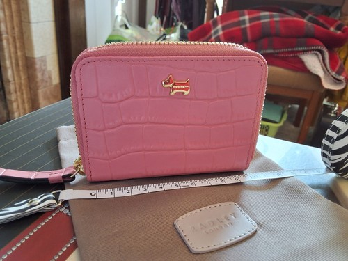 Radley pink leather zip around - radley,