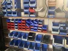 Over 200 Storage Bins Standing Or Wall Mounted. Heavy Duty Louver Panel