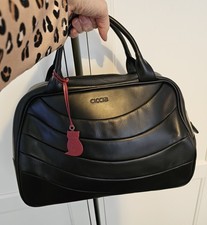 Ciccia Cat Black Leather Tote