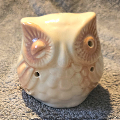 Ceramic owl pomander potpourri - owl,