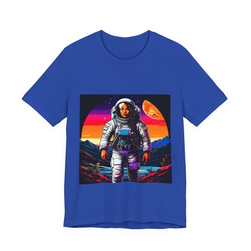Retro sunset astronaut tee - sunset, |