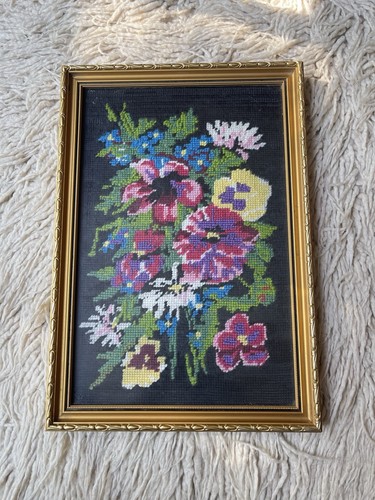 Vintage framed floral - vintage,