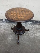 Chequerboard Games Table, On Tripod Legs 