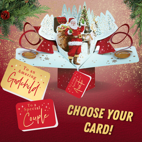 Father christmas pop - pop, up